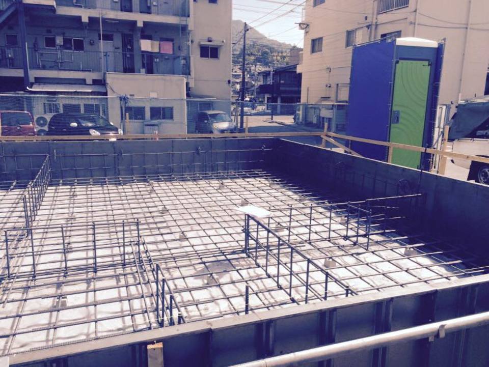 基礎工事　配筋工事